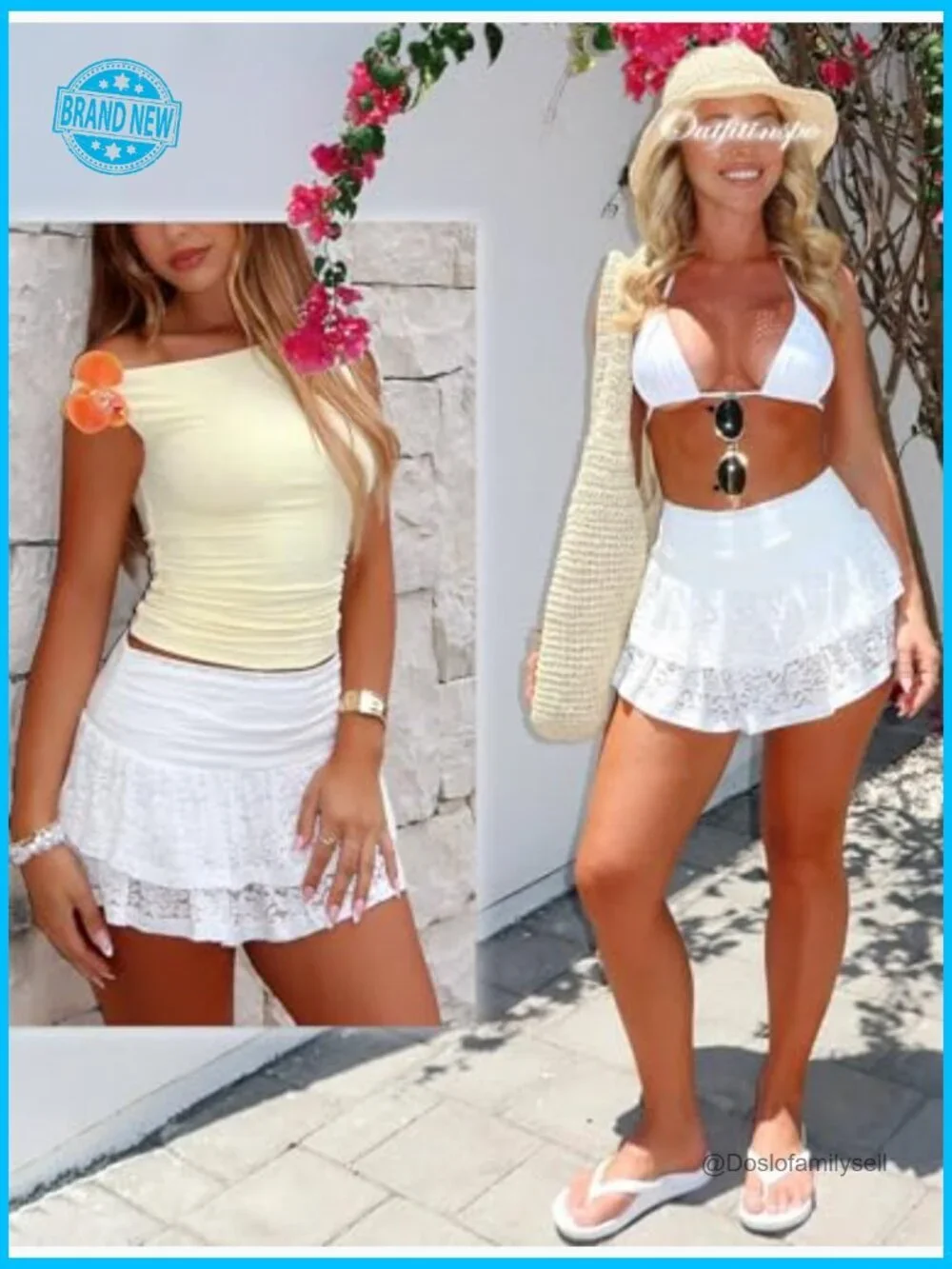 Lace Ruffle Mini Skort High Waisted See Through Pleated Y2K Cute Short Skirt
